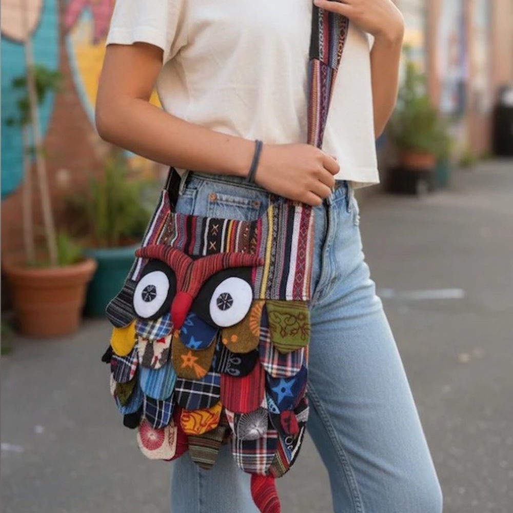 Boho Owl Crossbody Purse